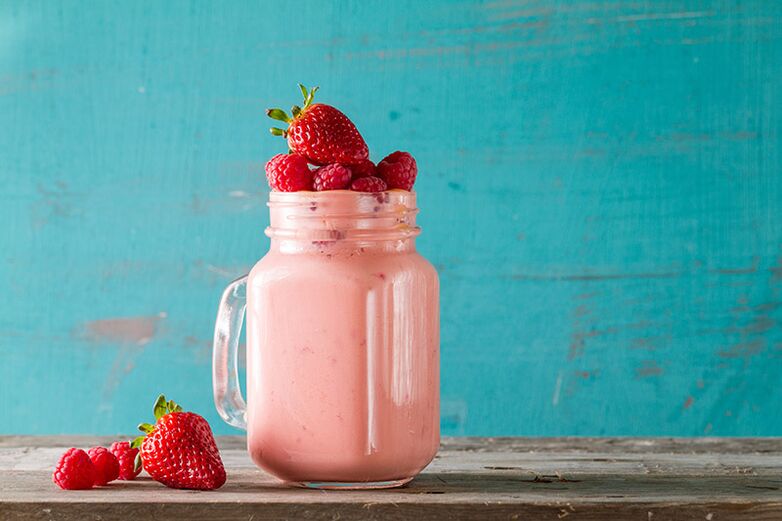 Yogurt based smoothies in a healthy diet